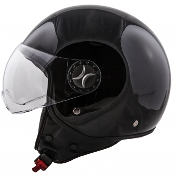 Helm VITO JET LORETO - schwarz-glänzend